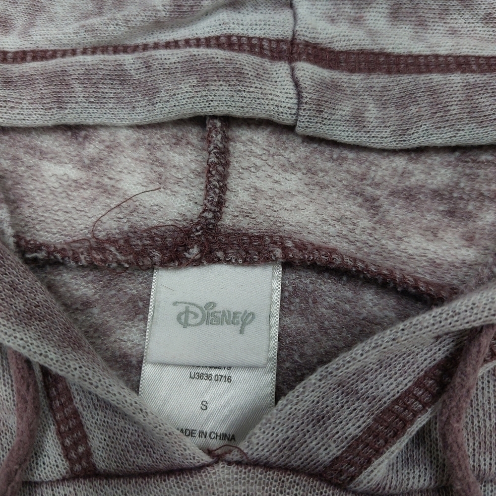 DISNEY WOMEN'S PURPLE METALLIC OUTLINED MICKEY MOUSE GAUZE HOODIE SIZE SMALL - Picture 6 of 10